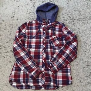 Flannel with hood
